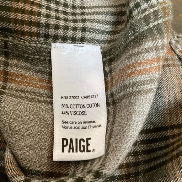 Paige Mens Plaid Flannel Button Down - Picture 4 of 4